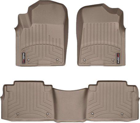 Коврики Weathertech Beige для Infiniti QX80 / QX56 (mkII)(1-2 row) 2011-2017; Nissan Armada (mkI)(1-2row) 2017→ - Фото 1