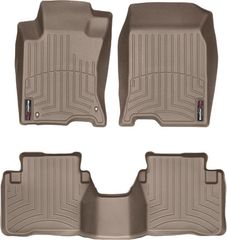 Коврики WeatherTech Beige для Honda Crosstour (mkI)(2WD)(2 fixing hooks) 2010-2015