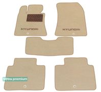 Двошарові килимки Sotra Premium Beige для Hyundai Genesis (mkI) 2008-2011 - Фото 1