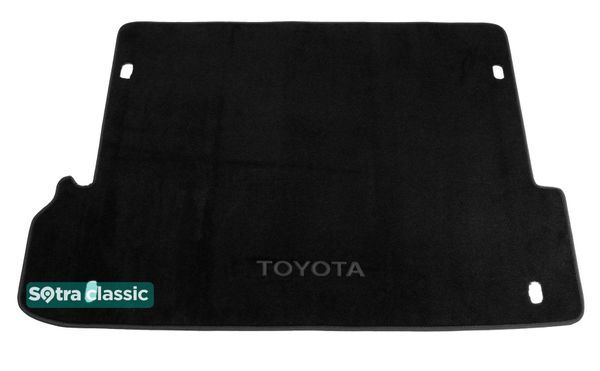 Двухслойные коврики Sotra Classic Black для Toyota Land Cruiser Prado (J150)(7 мест)(багажник) 2009→ - Фото 1