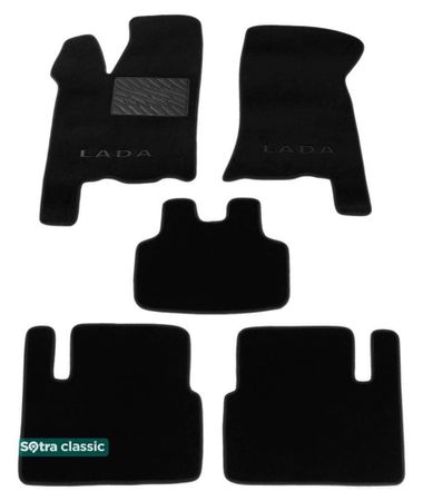 Двошарові килимки Sotra Classic Black для Лада 110 (2110 / 2111 / 2112) 1995-2014 - Фото 1