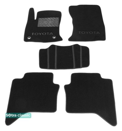 Двошарові килимки Sotra Classic Black для Toyota Hilux (mkVIII) 2015→ - Фото 1
