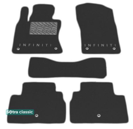 Двошарові килимки Sotra Classic Grey для Infiniti Q50 (mkI) 2013→ - Фото 1