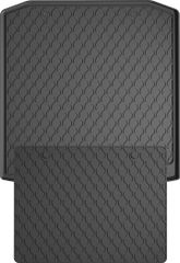 Резиновые коврики в багажник Gledring для Skoda Octavia (mkIV)(универсал) 2020→ (без двухуровневого пола)(нижний)(с отделением под запаску)(багажник с защитой)