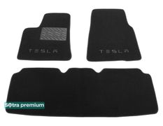 Двошарові килимки Sotra Premium Black для Tesla Model S (mkI) 2014→ - Фото 1