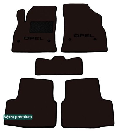 Двошарові килимки Sotra Premium Chocolate для Opel Astra (mkV)(K) 2015-2021 - Фото 1