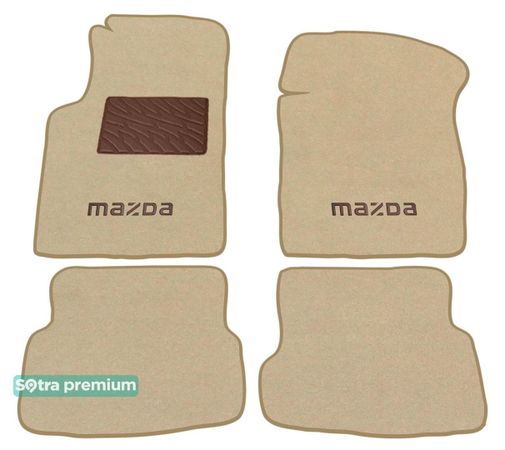 Двошарові килимки Sotra Premium Beige для Mazda MX-6 (mkII) 1991-1997 - Фото 1