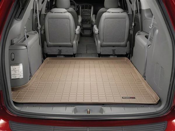 Коврик WeatherTech Beige для Dodge / Chrysler Grand Caravan (mkIV)(long)(Stow & Go Seats)(trunk behind 2 row) 2001-2007 - Фото 2