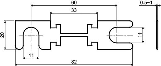 Предохранитель Strip Tesla FS2 160A (1 шт) - Фото 2