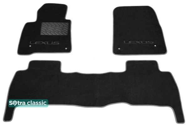 Двошарові килимки Sotra Classic Black для Lexus LX (mkIII)(J200)(1-2 ряд) 2007-2011 - Фото 1