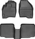 Коврики Weathertech Black для Ford Explorer (mkV)(1-2 row)(2 row bench seats or bucket without console) 2017-2019