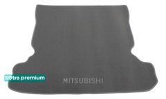 Двухслойные коврики Sotra Premium Grey для Mitsubishi Pajero (mkIII-mkIV)(5-дв.)(багажник) 1999-2021