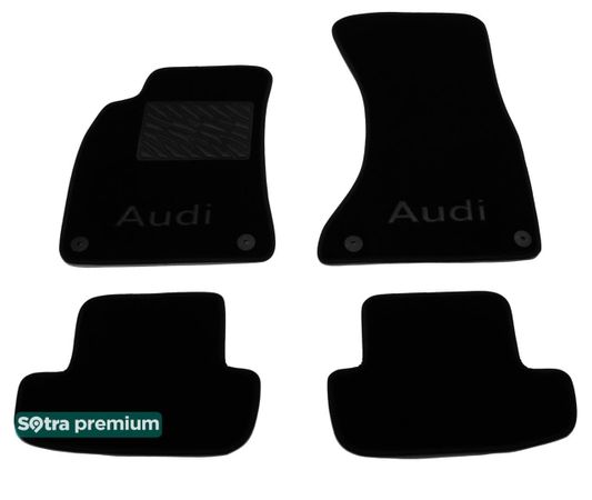 Двошарові килимки Sotra Premium Black для Audi A5/S5 (mkI)(купе і кабріолет) 2007-2016 - Фото 1