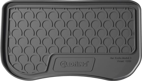 Резиновые коврики в багажник Gledring для Tesl Model 3 (mkI) 2017-11/2020 (передний багажник) - Фото 1
