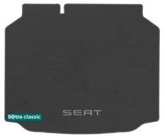 Двухслойные коврики Sotra Classic Grey для Seat Leon (mkIII)(хетчбэк)(багажник) 2012-2020