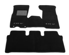 Двошарові килимки Sotra Custom Classic Black для Honda CR-V (mkII) 2002-2006 с коробкой на руле
