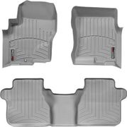 Коврики Weathertech Grey для Nissan Navara (double cab)(D40)(1 fixing)(no rockford system) 2005-2008; Suzuki Equator (double cab) 2008-2012 - Фото 1