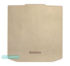 Двухслойные коврики Sotra Premium Beige для Skoda Octavia (mkIII)(A7)(универсал)(нижний)(багажник) 2012-2019