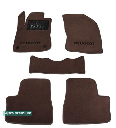 Двухслойные коврики Sotra Premium Chocolate для Peugeot 2008 (mkI) 2013-2019 - Фото 1