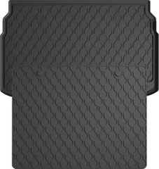 Гумовий килимок у багажник Gledring для Volkswagen T-Cross (mkI) 2019→ (з дворівневою підлогою)(нижній рівень)(багажник із захистом)