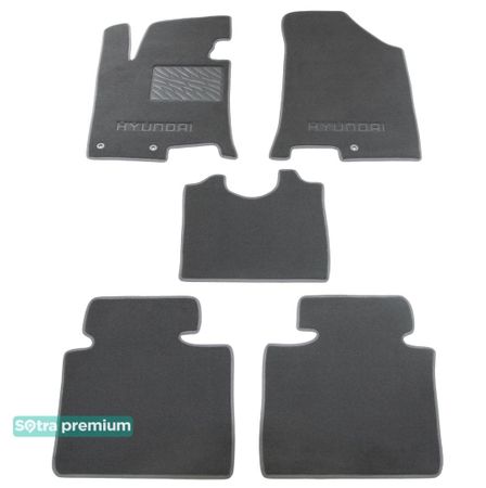 Двошарові килимки Sotra Premium Grey для Hyundai i40 (mkI) 2011-2019 - Фото 1