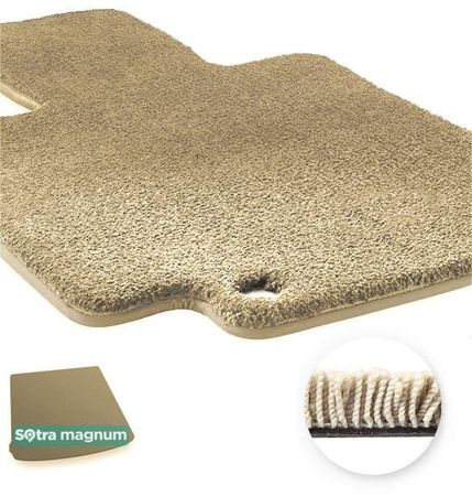 Двошарові килимки Sotra Magnum Beige для Dodge Journey (mkI)(складений 3 ряд)(багажник) 2009-2020 - Фото 1