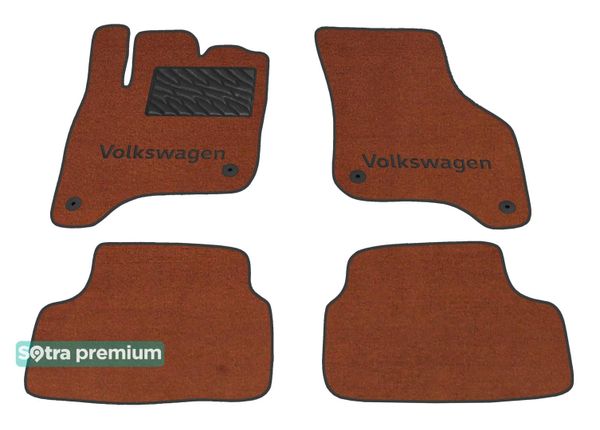 Двошарові килимки Sotra Premium Terracotta для Volkswagen Golf (mkVII)(електро) 2014→ - Фото 1