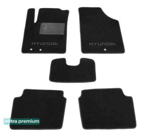 Двошарові килимки Sotra Premium Graphite для Hyundai i10 (mkI) 2007-2014 - Фото 1