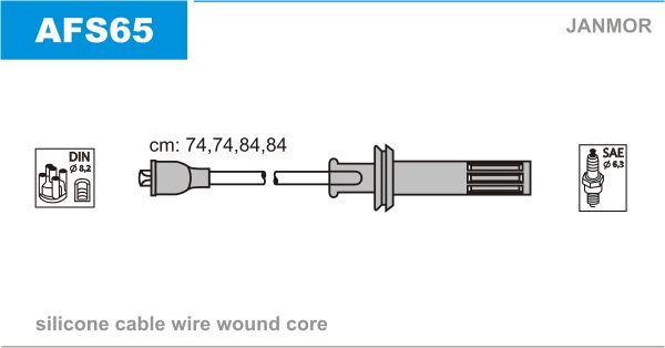 Дроти запалювання Janmor AFS65 для Alfa Romeo 155 2.0 16V Turbo Q4 (AR67203) - Фото 1