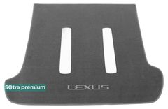 Двошарові килимки Sotra Premium Grey для Lexus GX (mkI)(J120)(з отворами під 3 ряд)(багажник) 2002-2009 - Фото 1