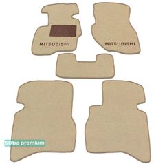 Двошарові килимки Sotra Premium Beige для Mitsubishi Pajero Pinin (mkI)(5-дв.) 1998-2007