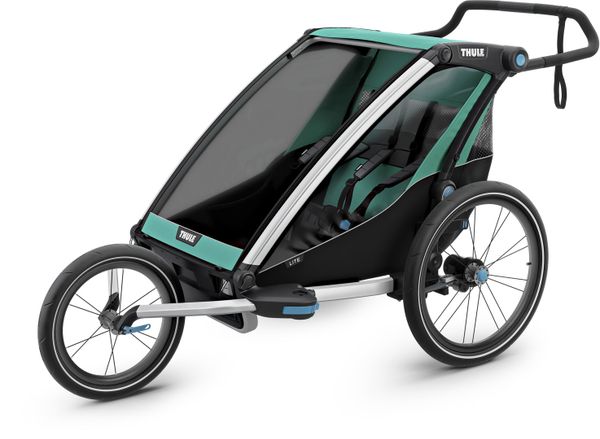 Дитяча коляска Thule Chariot Lite 2 (Blue Grass-Black) - Фото 7