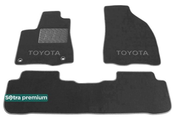 Двухслойные коврики Sotra Premium Grey для Toyota Highlander (mkIII) 2013-2019 - Фото 1