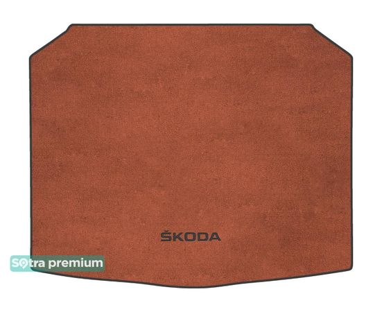 Двошарові килимки Sotra Premium Terracotta для Skoda Karoq (mkI)(з нішою під докатку)(з дворівневою підлогою)(нижній рівень)(багажник) 2017→ - Фото 1