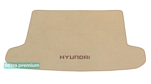 Двошарові килимки Sotra Premium Beige для Hyundai Tucson (mkIII)(із запаскою)(багажник) 2018-2020 - Фото 1