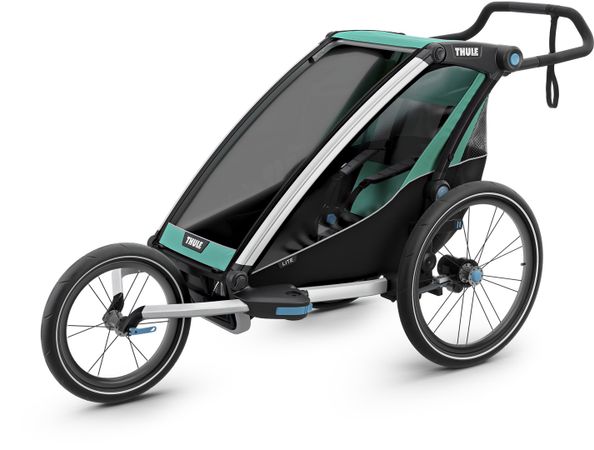 Дитяча коляска Thule Chariot Lite 1 (Blue Grass-Black) - Фото 8