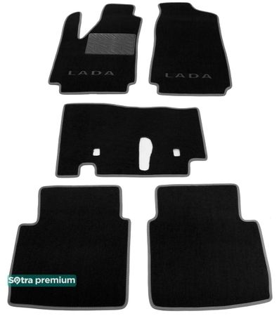 Двошарові килимки Sotra Premium Graphite для Лада Нива (2121)(3-дв.) 1977→ - Фото 1