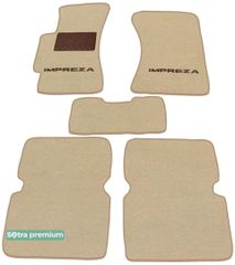 Двухслойные коврики Sotra Premium Beige для Subaru Impreza (mkII) 2000-2007