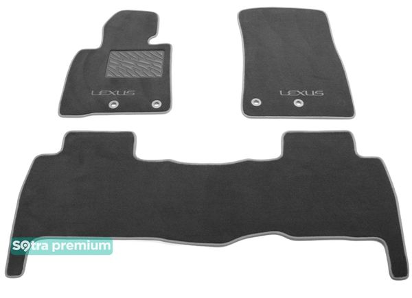 Двошарові килимки Sotra Premium Grey для Lexus LX (J200)(1-2 ряд) 2016-2021 - Фото 1