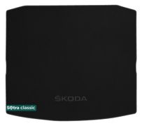 Двошарові килимки Sotra Classic Black для Skoda Kodiaq (mkI)(без дворівневої підлоги)(без запаски/докатки)(багажник) 2016→ - Фото 1