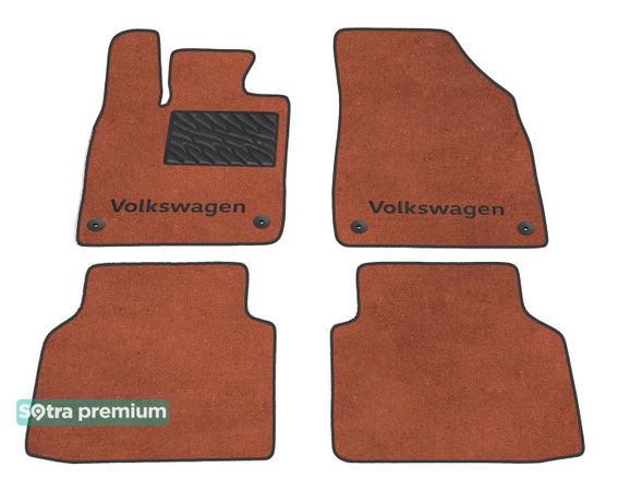 Двошарові килимки Sotra Premium Terracotta для Volkswagen ID.4 (mkI) 2020→ - Фото 1