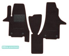 Двошарові килимки Sotra Premium Chocolate для Volkswagen Multivan (T6)(з кліпсами)(1 ряд) 2003→