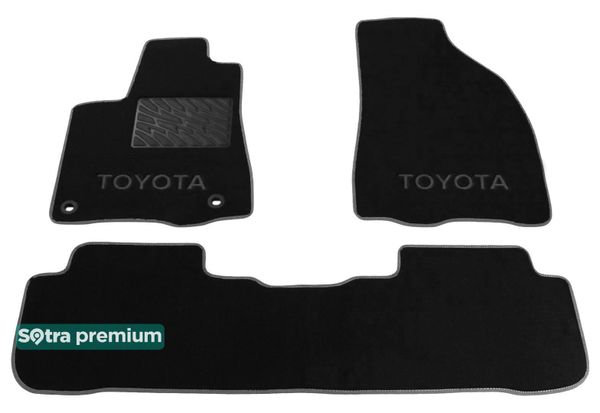 Двошарові килимки Sotra Premium Black для Toyota Highlander (mkIII) 2013-2019 - Фото 1