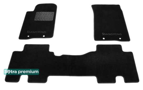 Двухслойные коврики Sotra Premium Black для SsangYong Actyon (mkI) 2006-2011 - Фото 1