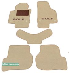 Двошарові килимки Sotra Premium Beige для Volkswagen Golf (mkVI) 2008-2012 / Scirocco (mkIII) 2009-2017