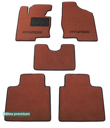 Двошарові килимки Sotra Premium Terracotta для Hyundai Grandeur (mkV) 2011-2017 - Фото 1