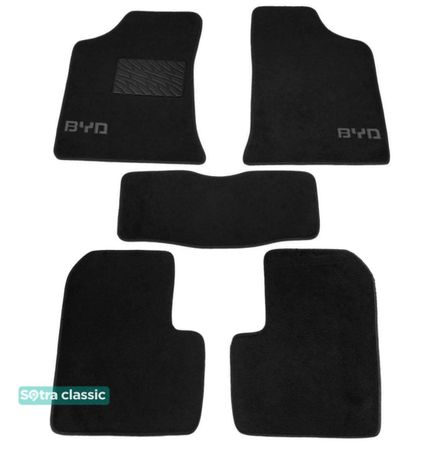 Двошарові килимки Sotra Classic Black для BYD F3 (mkI) 2005-2013 - Фото 1