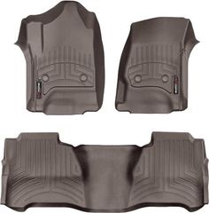 Коврики WeatherTech Choco для Chevrolet Silverado (mkIII)(double cab)(no 4x4 shifter)(with full console)(not extended 2 row) 2014→