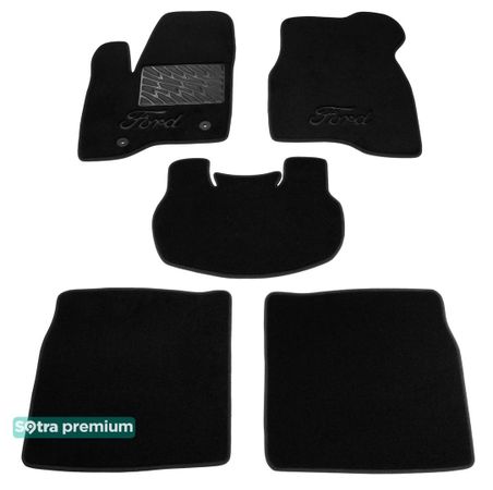 Двошарові килимки Sotra Premium Black для Ford Explorer (mkV) 2010-2019 - Фото 1