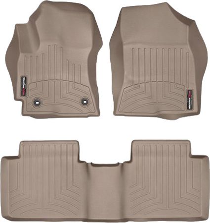 Коврики Weathertech Beige для Toyota Corolla (US)(E170)(with heating vens under front seats) 2013-2016 manual - Фото 1